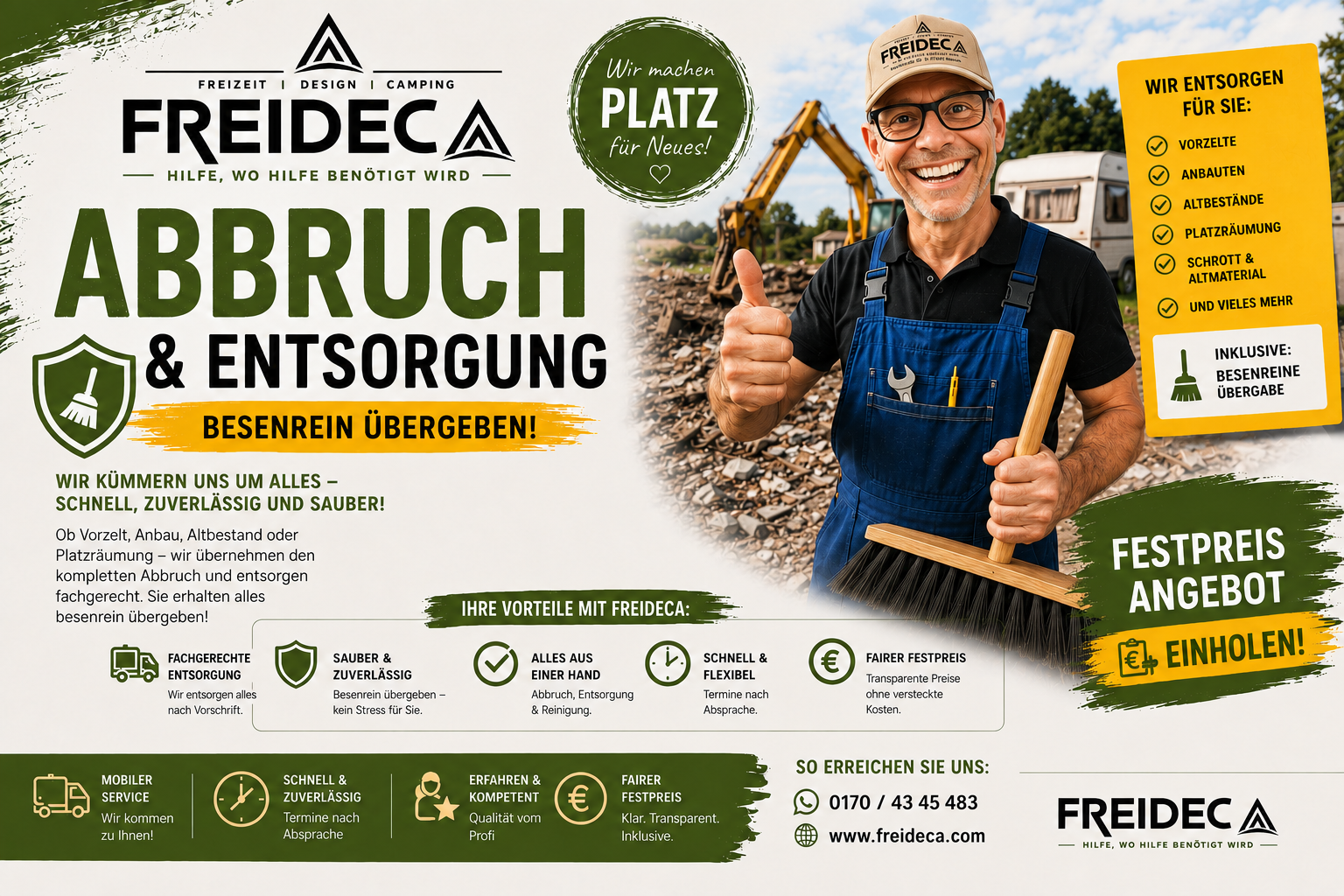 FreiDeCa Abbruch und Entsorgung – besenrein übergeben