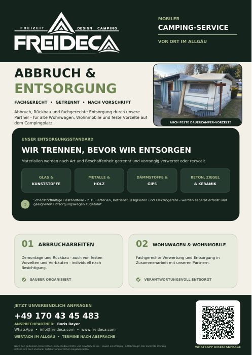 Vorschau des FreiDeCa-Plakats Abbruch und Entsorgung im Format DIN A4